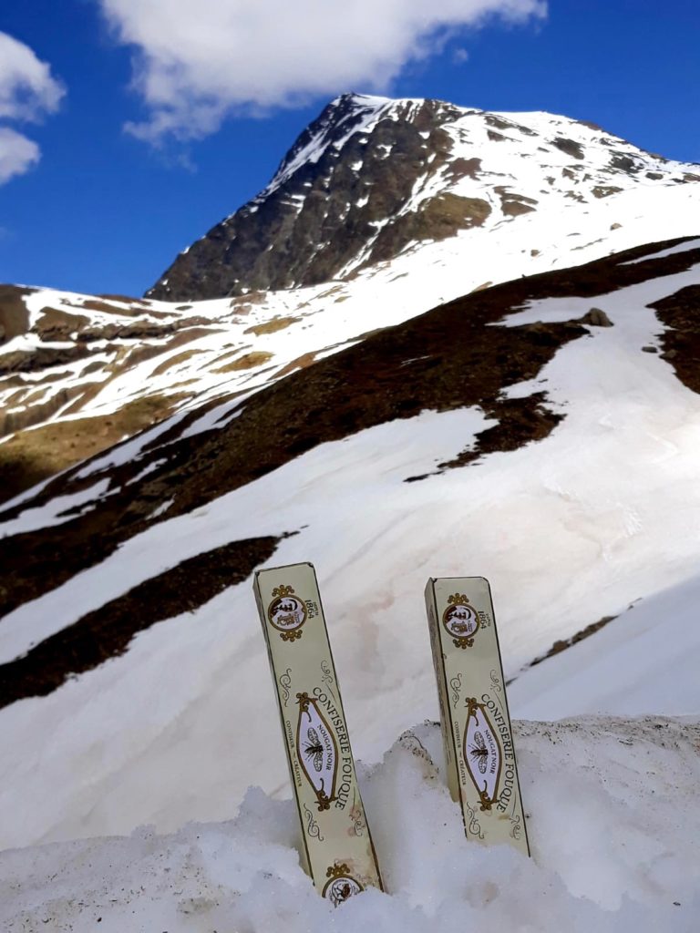 Le nougat dans la neige